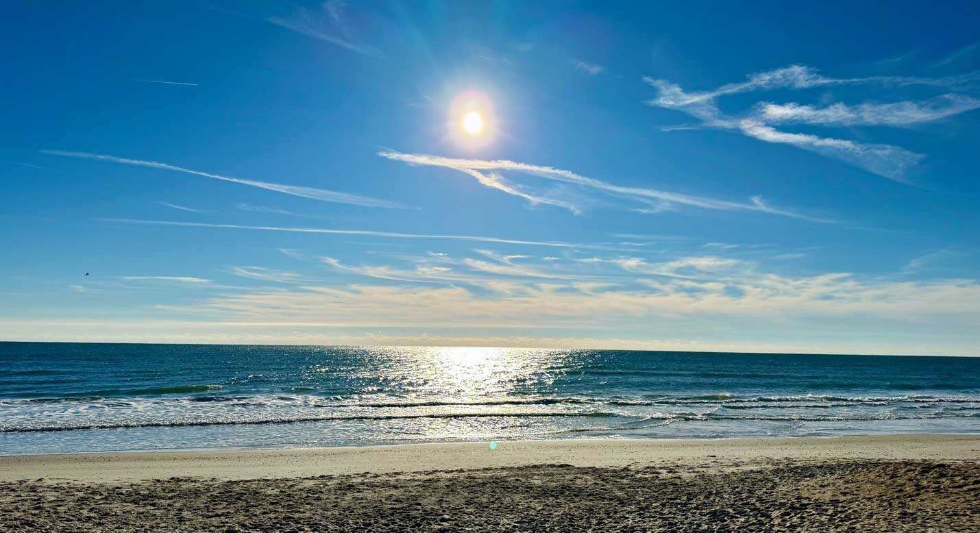 Peaceful beach scene